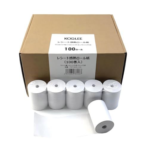 レシートロール 100巻入 約58mm幅×40mm外径×9mm内径 レ レジ用感熱