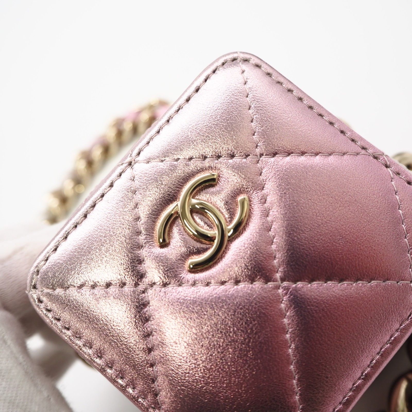 ★3日以内返品可★ 美品 CHANEL シャネル マトラッセ パンクキューブ チェーン ミニ ショルダー AP2529 ショルダーバッグ ピンクシルバー ラムスキン レディース CHANEL - ☆3日以内返品可☆ 美品 CHANEL シャネル マトラッセ パンク