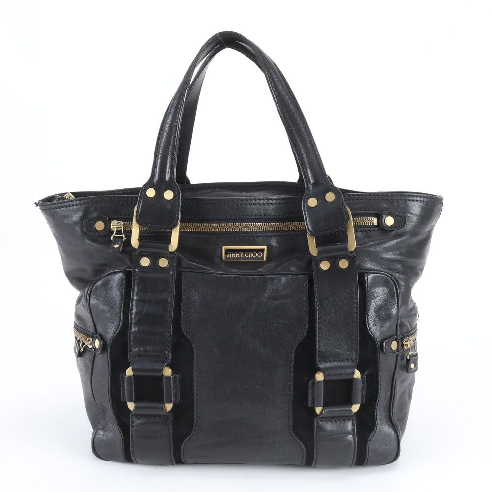 美品✨ジミーチュウ ボディバッグ デリー スタースタッズ レザー ブラック ジミーチュウ(Jimmy Choo) デリー DERRY CNX スタースタッズ メンズ