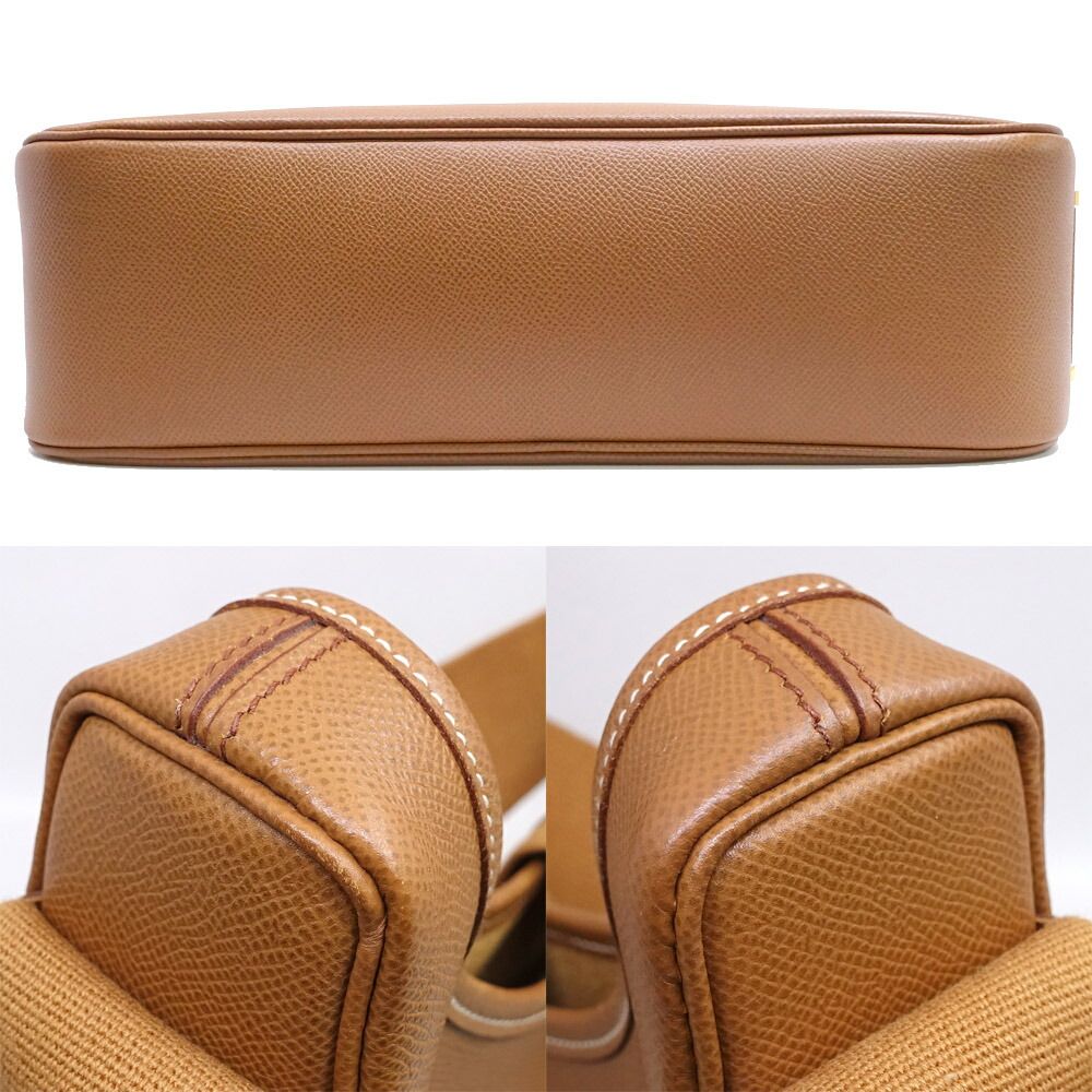 良品■エルメス　サコ　ワンショルダーバッグ　キャメル　ロゴ刻印　ヴィンテージ HERMES】【ゴールド金具】エルメス『サコ』J刻印 2006年製 レディース