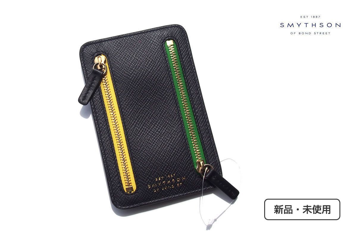 SMYTHON ✨パナマ　ジップカレンシーケース✨ライトブルー ジップカレンシーケース PANAMA STICKER MULTIー
