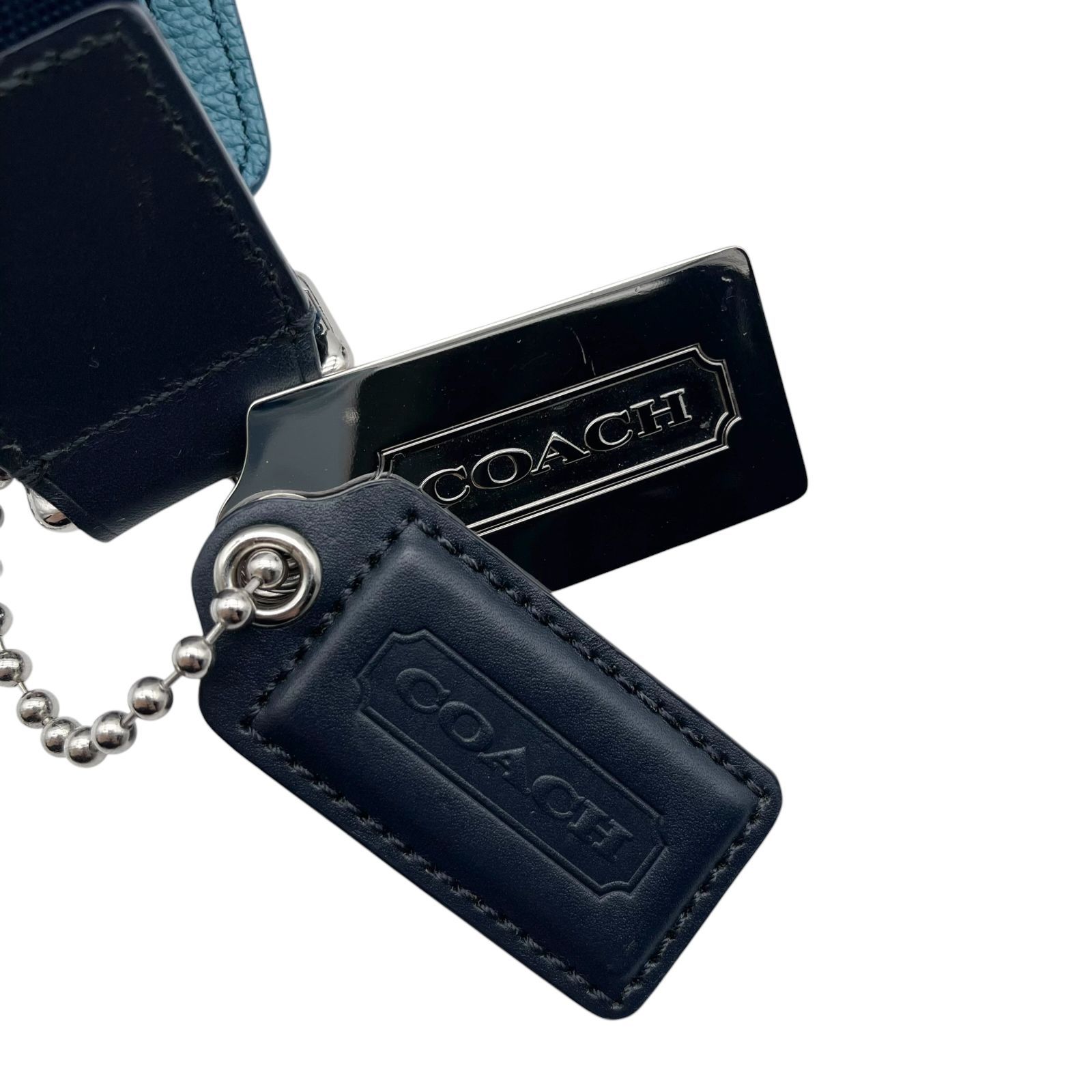 美品 COACH コーチ トンプソンレザースリングバッグ ボディバッグ