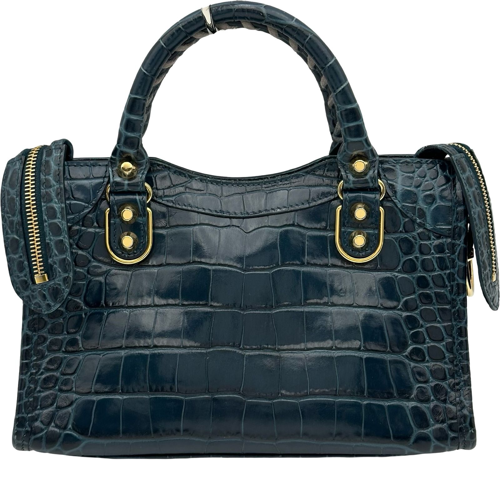 BALENCIAGA クラシック シティ ネイビー 2way ショルダーバッグ Balenciaga city small in Navy Silver Hardware
