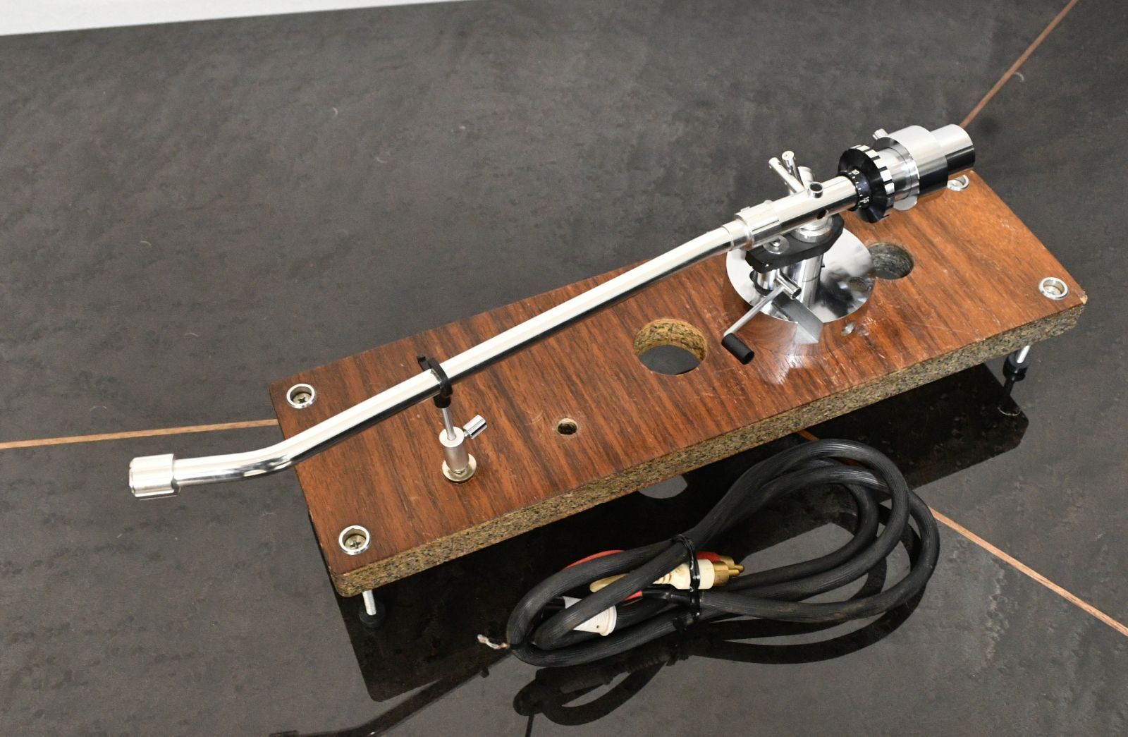 STAX UA-70ロング・トーンアーム ケーブル付き 特注ベース付き 動作良好