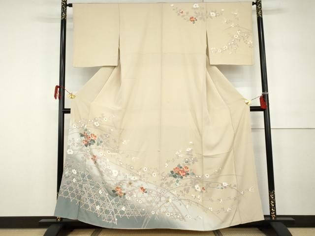 平和屋着物●訪問着　枝花文　暈し染め　正絹　逸品　AABH3709cs 平和屋着物○訪問着 枝花文 暈し染め 正絹 逸品 AABH3709cs - メルカリ