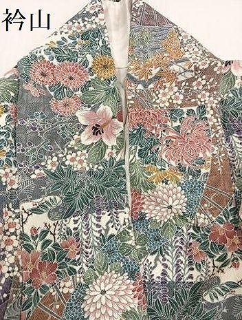 平和屋着物●上質な小紋　友禅　花鳥文　鬼しぼ縮緬　正絹　逸品　AABH6803ph 平和屋着物○上質な小紋 友禅 花鳥文 鬼しぼ縮緬 正絹 逸品 AABH6803ph