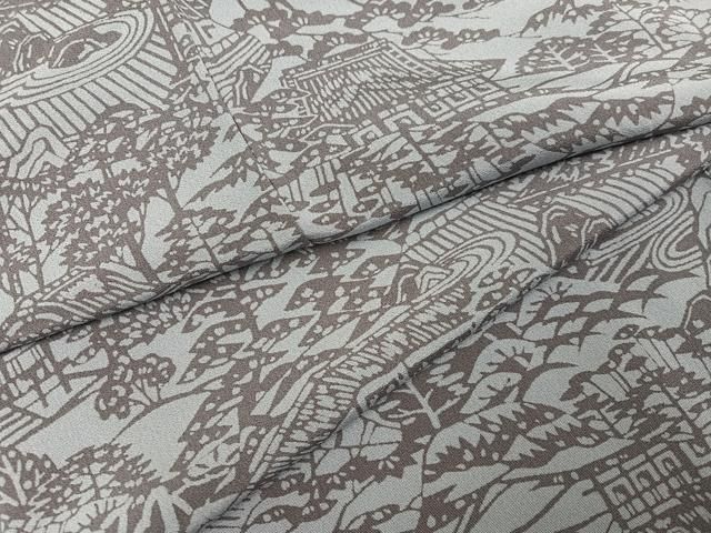平和屋着物●上質な小紋　風景草木文　正絹　逸品　AABH6834ph 平和屋着物○上質な小紋 風景草木文 正絹 逸品 AABH6834ph - メルカリ