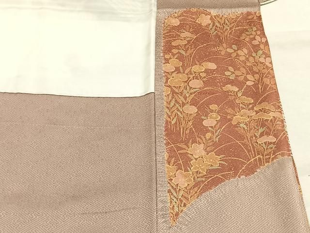 平和屋着物●訪問着　絞り　刺繍　草花文　金糸　金彩　正絹　逸品　AABH4736fy 平和屋着物○訪問着 絞り 刺繍 草花文 金糸 金彩 正絹 逸品 AABH4736fy