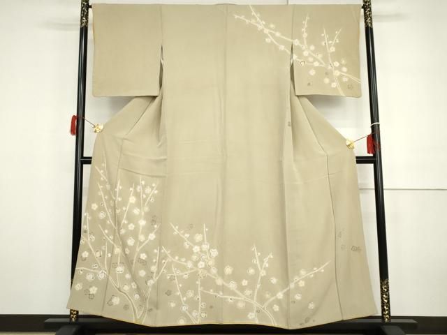 平和屋着物●訪問着　手描き　絞り　枝梅文　正絹　逸品　AABH3738cs 平和屋着物○訪問着 手描き 絞り 枝梅文 正絹 逸品 AABH3738cs - メルカリ