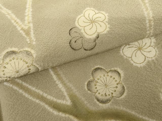平和屋着物●訪問着　手描き　絞り　枝梅文　正絹　逸品　AABH3738cs 平和屋着物○訪問着 手描き 絞り 枝梅文 正絹 逸品 AABH3738cs - メルカリ