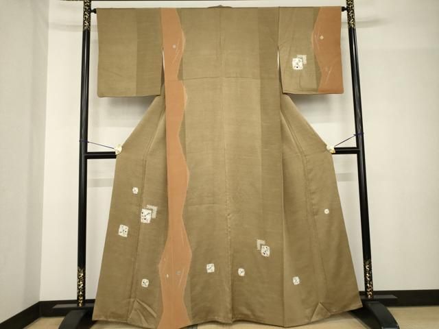 平和屋着物●訪問着　絞り　刺繍　色紙重ね文　金糸　正絹　逸品　AABH5849ck 平和屋着物○訪問着 絞り 刺繍 色紙重ね文 金糸 正絹 逸品 AABH5849ck