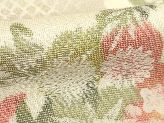 平和屋着物●お召　エ霞草花文　正絹　逸品　AABH5856ck 平和屋着物○お召 エ霞草花文 正絹 逸品 AABH5856ck - メルカリ