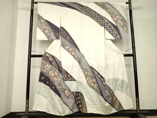 平和屋着物●訪問着　絞り　流水花文　金彩　正絹　逸品　AABH5866ck 平和屋着物○訪問着 絞り 流水花文 金彩 正絹 逸品 AABH5866ck - メルカリ