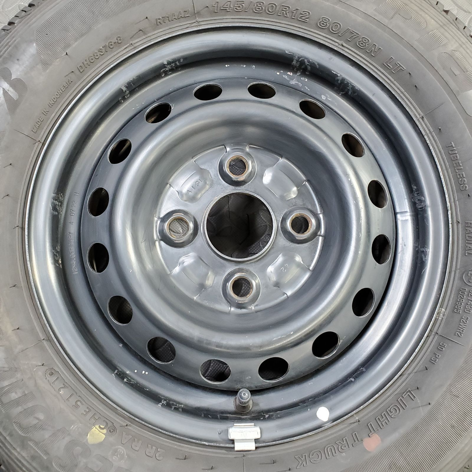 21年製 145/80R12 80/78N LT ブリヂストン エコピアR710A ダイハツ 