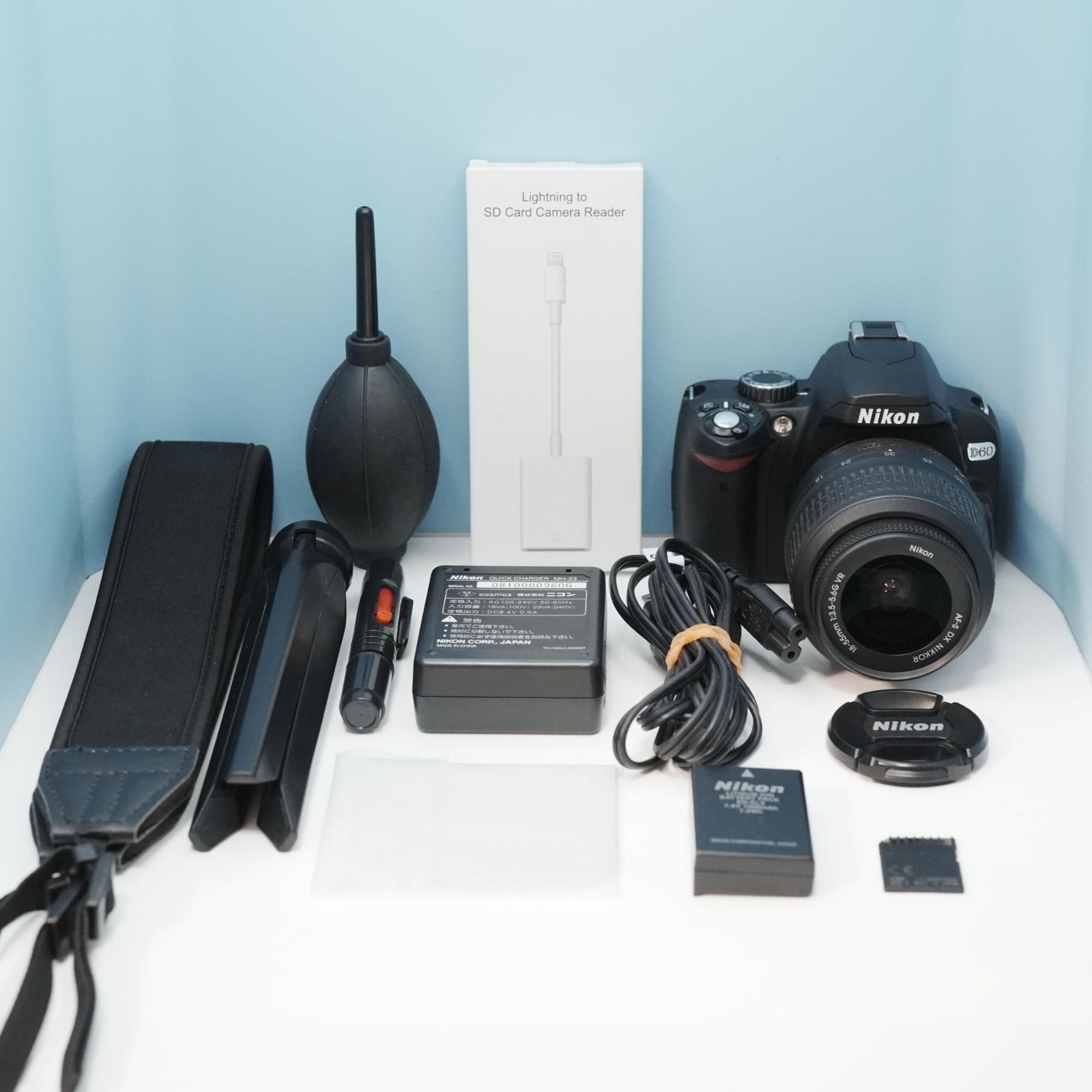 Nikon D60 一眼レフ スマホ転送OK フルセット 極美品 a6335 - メルカリ