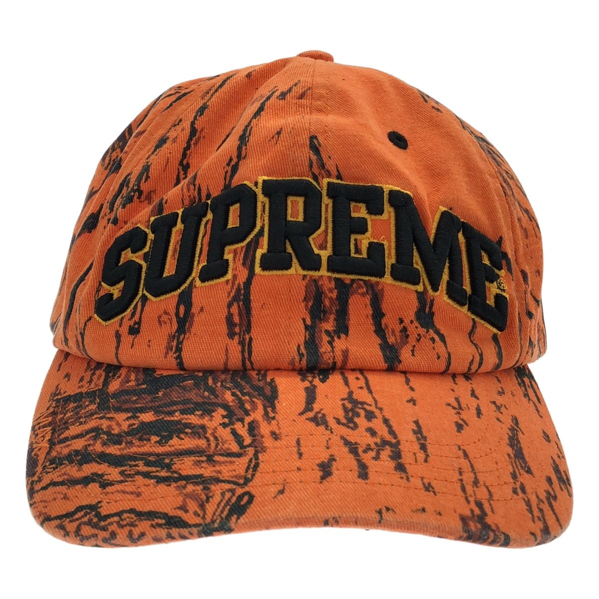 Supreme オレンジ キャップ Supreme シュプリーム 2023SS Pigment Canvas S Logo 6Pnale Cap