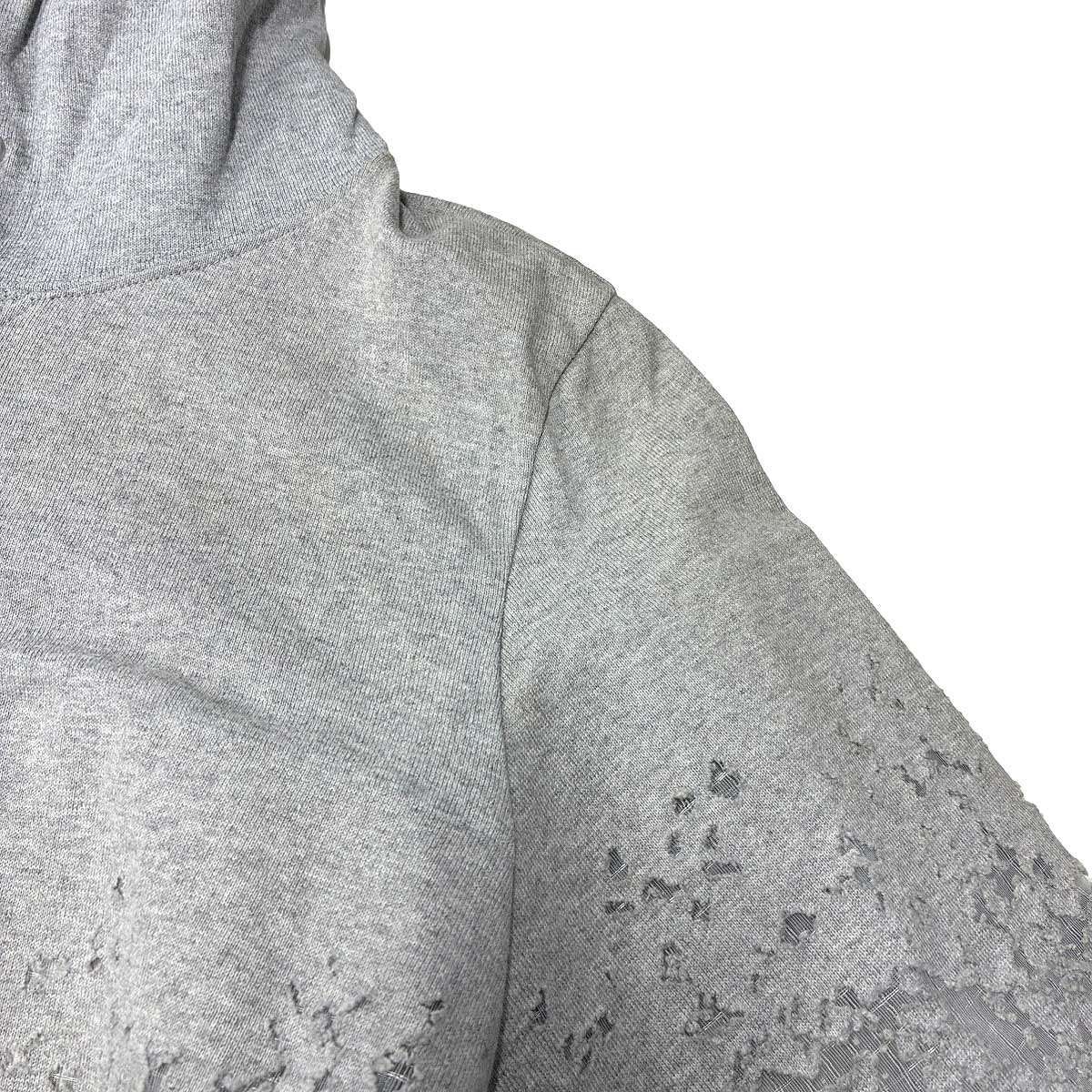 ANREALAGE アンリアレイジ 19SS クリアグラデーションスウェットパーカー  グレー×ホワイト 38 ANREALAGE アンリアレイジ 19SS クリアグラデーションスウェット