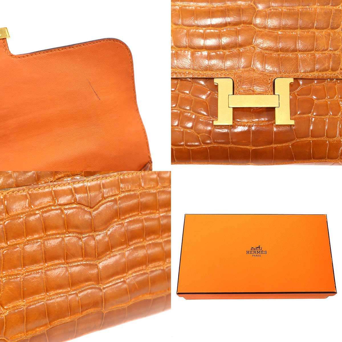 HERMES エルメス Constance Long Wallet Alligator コンスタンス 