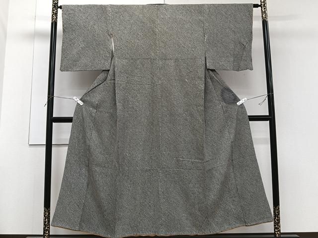 平和屋着物●大変加工の良い総絞り小紋　黒地　正絹　逸品　DABB4903ps 平和屋着物○大変加工の良い総絞り小紋 黒地 正絹 逸品 DABB4903ps