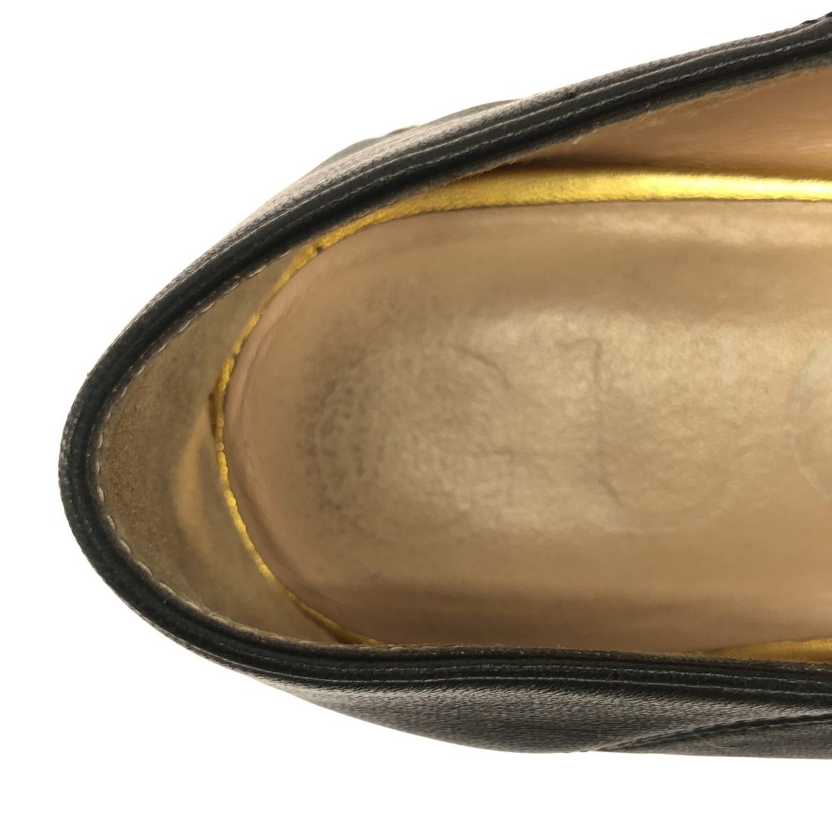 GUCCI グッチ ホースビットチェーン フラットパンプス 621161 ブラック
