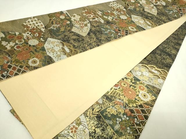 平和屋本店▼六通柄袋帯　地紙鼓花文　金彩　正絹　逸品　DABE9317sf 平和屋本店▽六通柄袋帯 地紙鼓花文 金彩 正絹 逸品 DABE9317sf - メルカリ