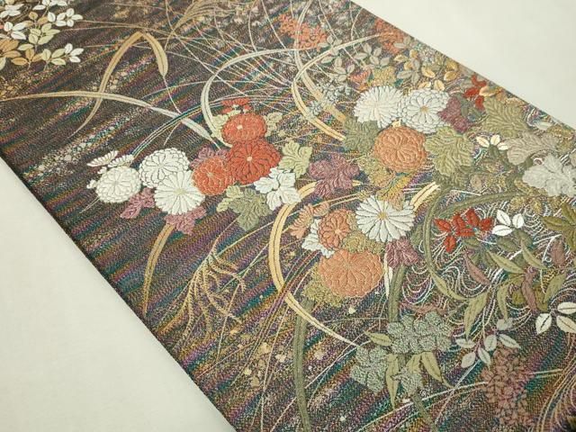 平和屋本店▼六通柄袋帯　蝋金織　草花文　正絹　逸品　DABE9321sf 平和屋本店▽六通柄袋帯 蝋金織 草花文 正絹 逸品 DABE9321sf - メルカリ