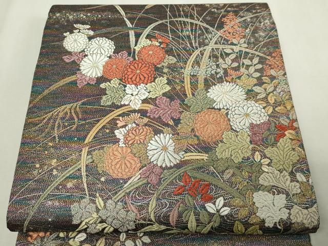 平和屋本店▼六通柄袋帯　蝋金織　草花文　正絹　逸品　DABE9321sf 平和屋本店▽六通柄袋帯 蝋金織 草花文 正絹 逸品 DABE9321sf - メルカリ