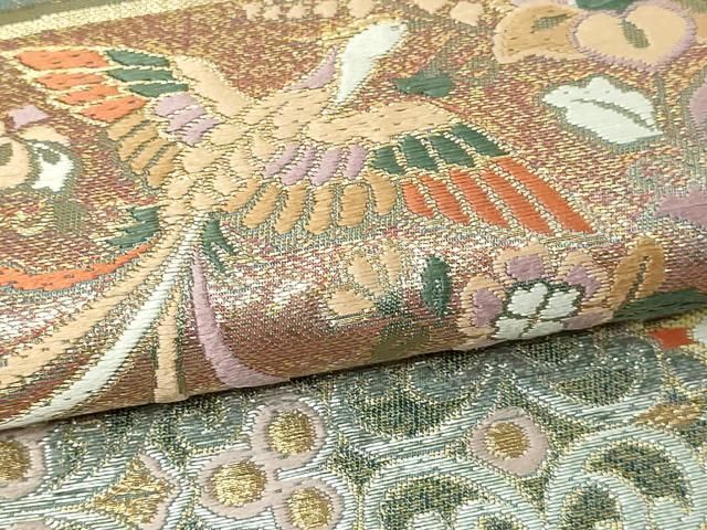 平和屋本店▼六通柄袋帯　唐織　宝倉段文　本金箔　正絹　逸品　DABE9324sf 平和屋本店▽六通柄袋帯 唐織 宝倉段文 本金箔 正絹 逸品 DABE9324sfの