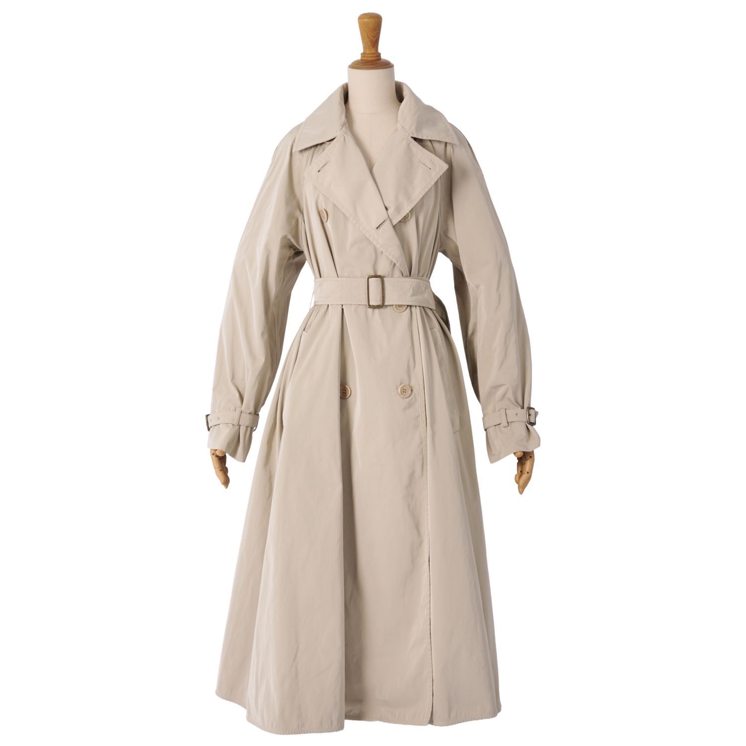 美品 MaxMara 白タグ　スプリングコート　ベージュ トレンチコート Max Mara - 白タグ最高級マックスマーラ maxmara トレンチコート 36