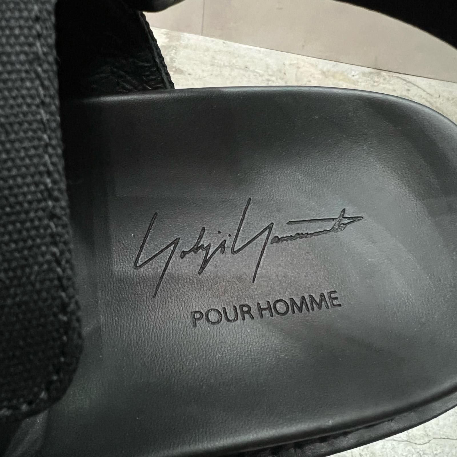 参考上代81400円 未使用 Yohji Yamamoto 25SS SHEEP/C CANVAS FOOTBED SANDAL キャンバス フットベット サンダル ヨウジヤマモト HP-E05-779 ブラック 27cm （10762M） 参考上代81400円 未使用 Yohji Yamamoto 25SS SHEEP/C CANVAS FOOTBED