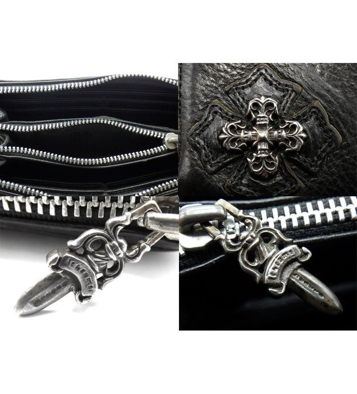 クロムハーツ　財布　フィリグリープラス　ダガーウォレット クロムハーツ CHROME HEARTS 【 REC F ZIP #2 】 フィリグリー プラス