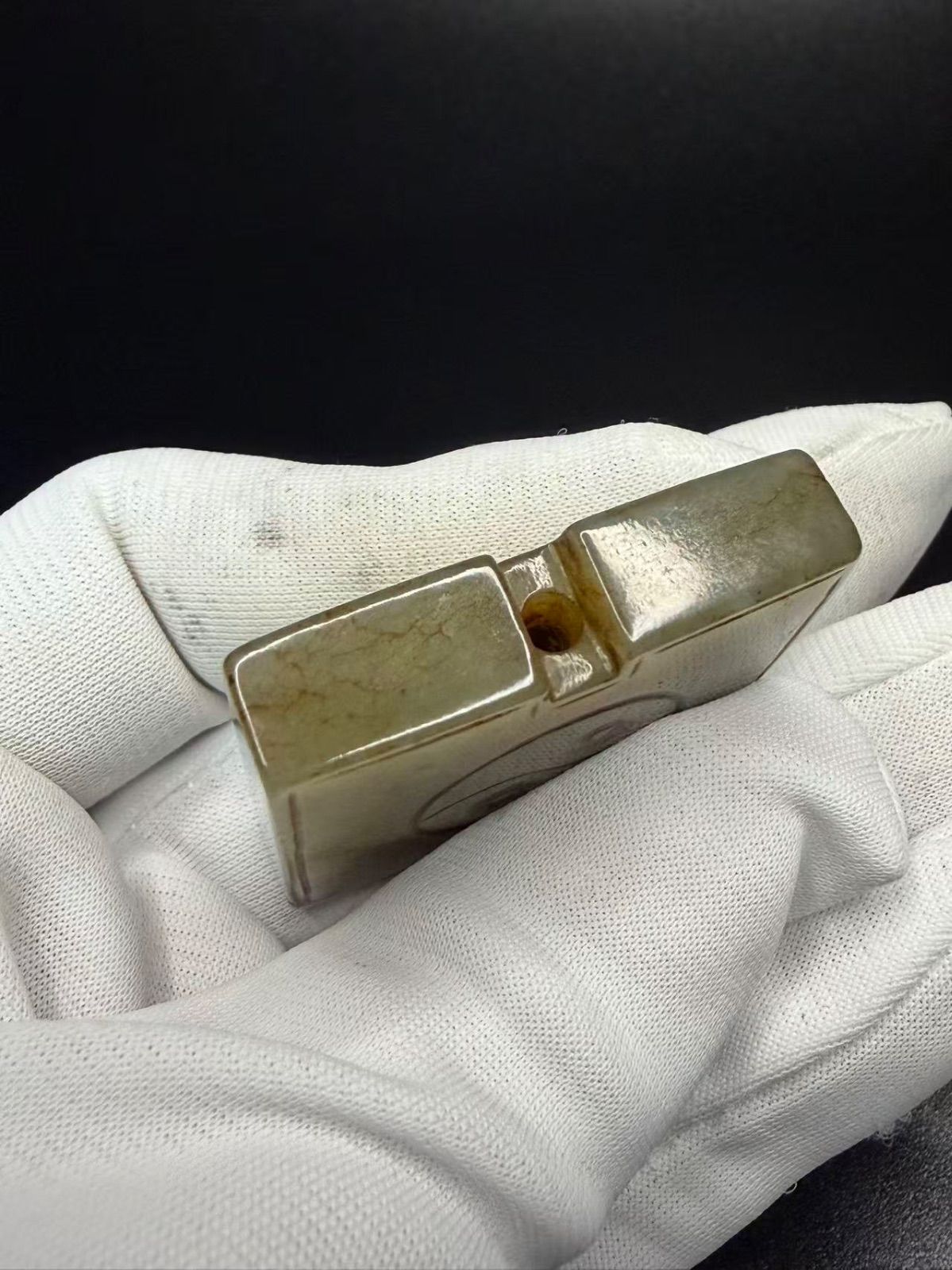 中古 玉製 太極紋 工字佩 中国美術 彫刻装身具 コレクション品 CL0004
