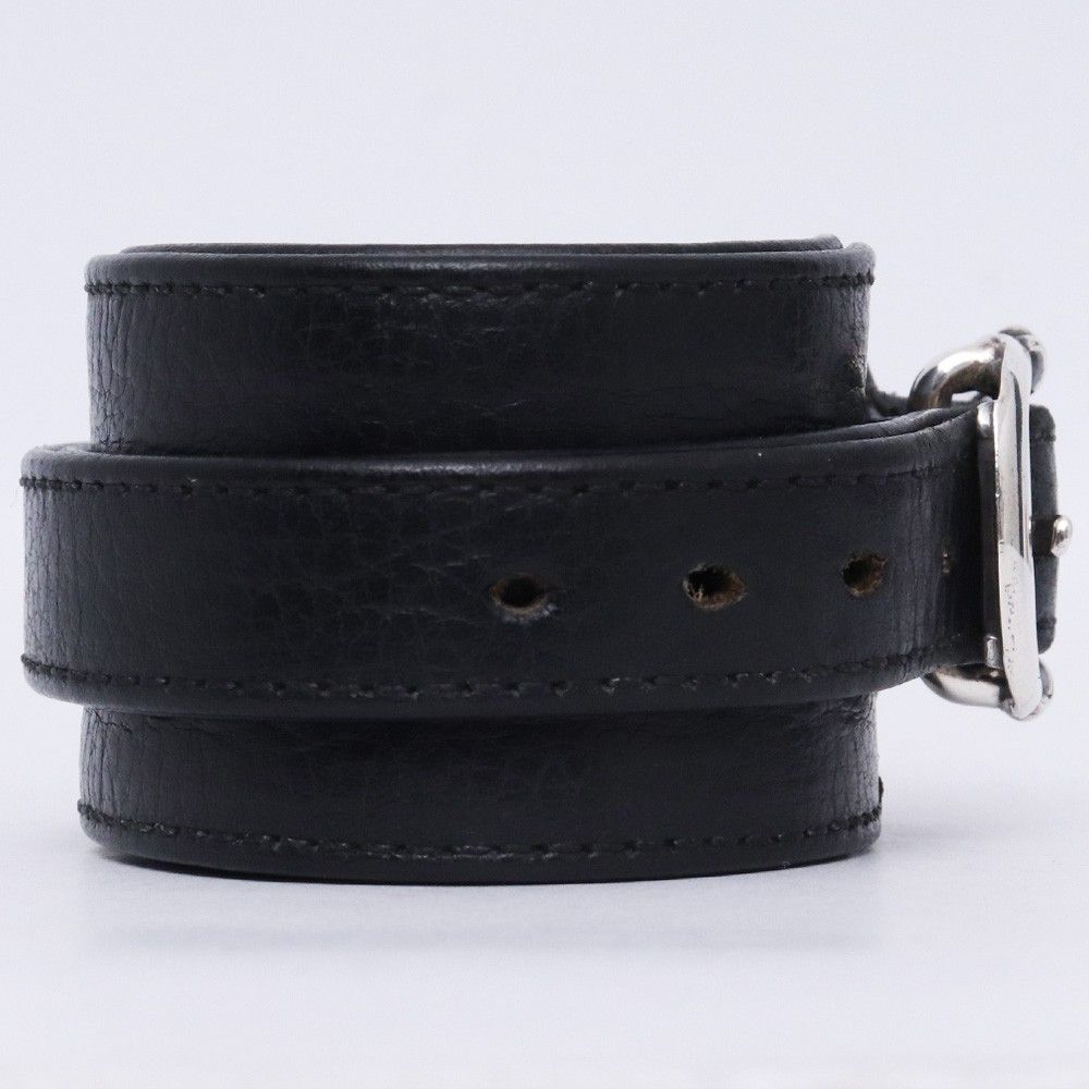 CHROME HEARTS ロックンロール レザーブレスレット タイニーバックル
