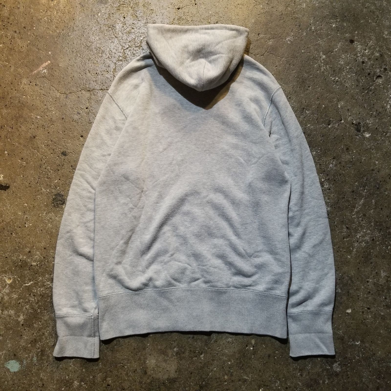 LW09 ループウィラー 丸胴吊り編みジップフーディ　グレーメランジ Loopwheeler LW09 Round-body zipper hoodie - Black – LOOPWHEELER