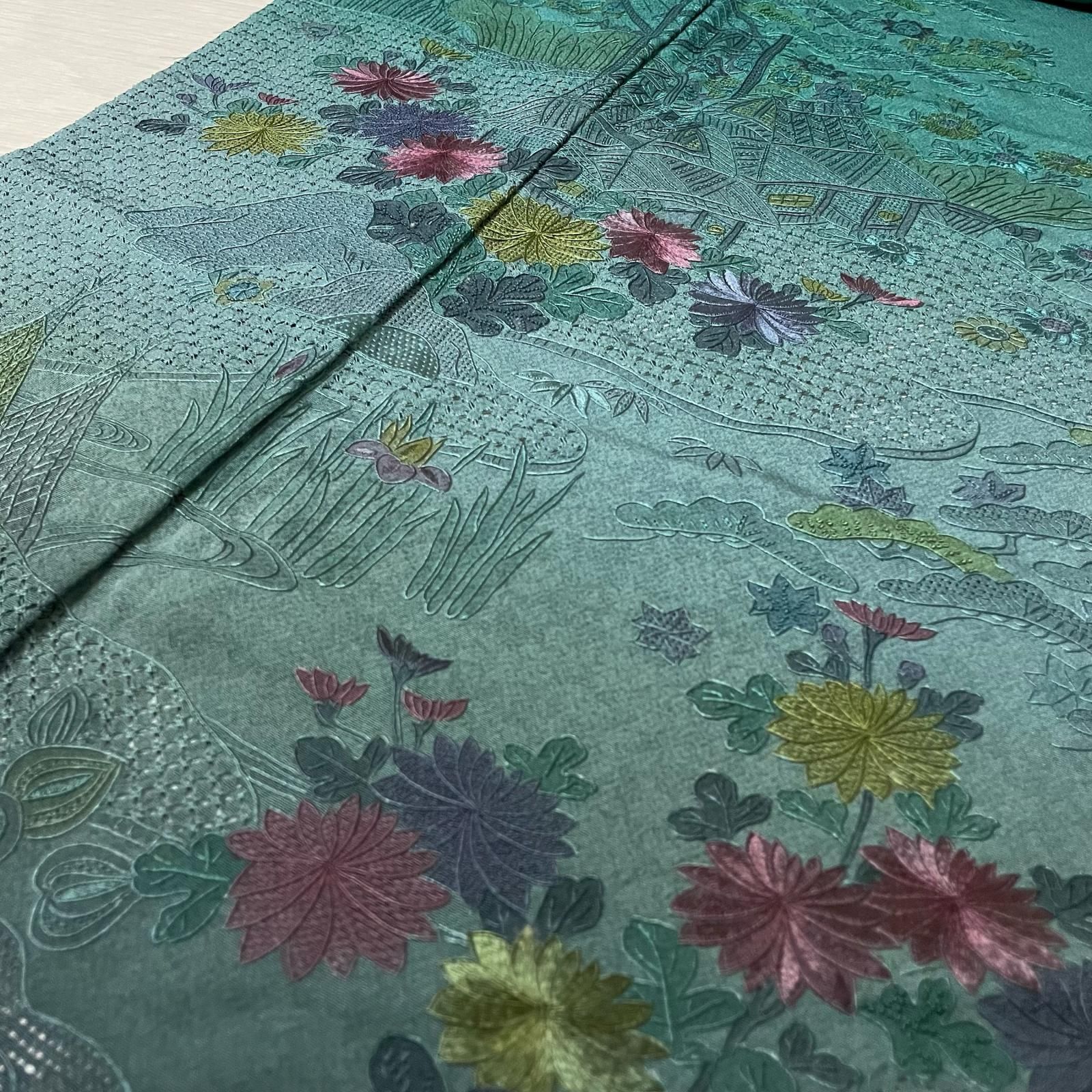 汕頭 蘇州 相良刺繍 中国三大刺繍 訪問着 単衣仕立て 裄69 トール