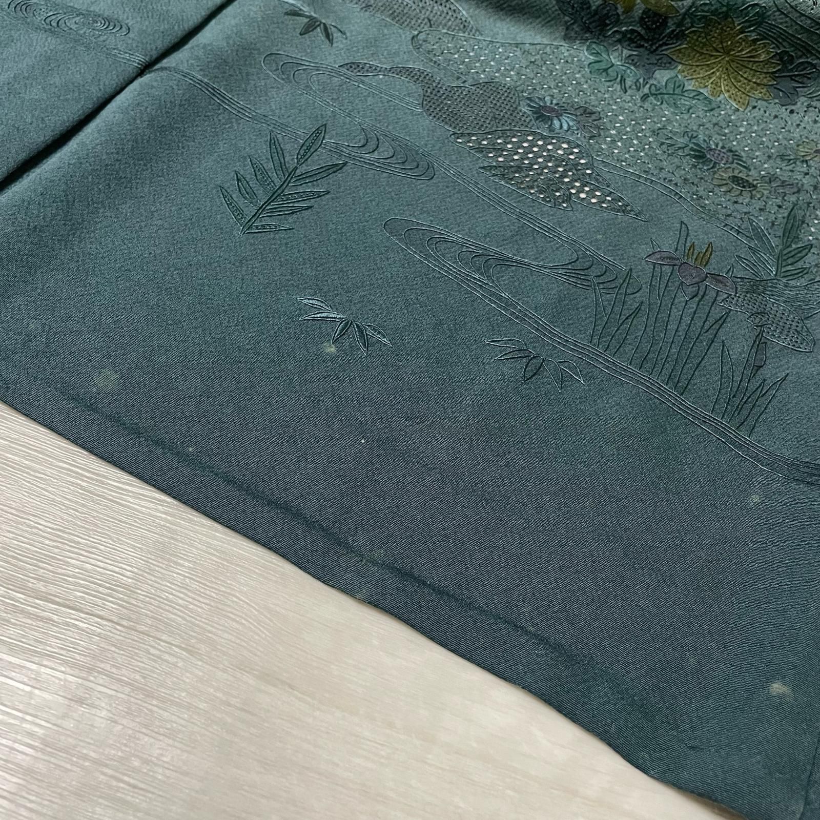 汕頭 蘇州 相良刺繍 中国三大刺繍 訪問着 単衣仕立て 裄69 トール 