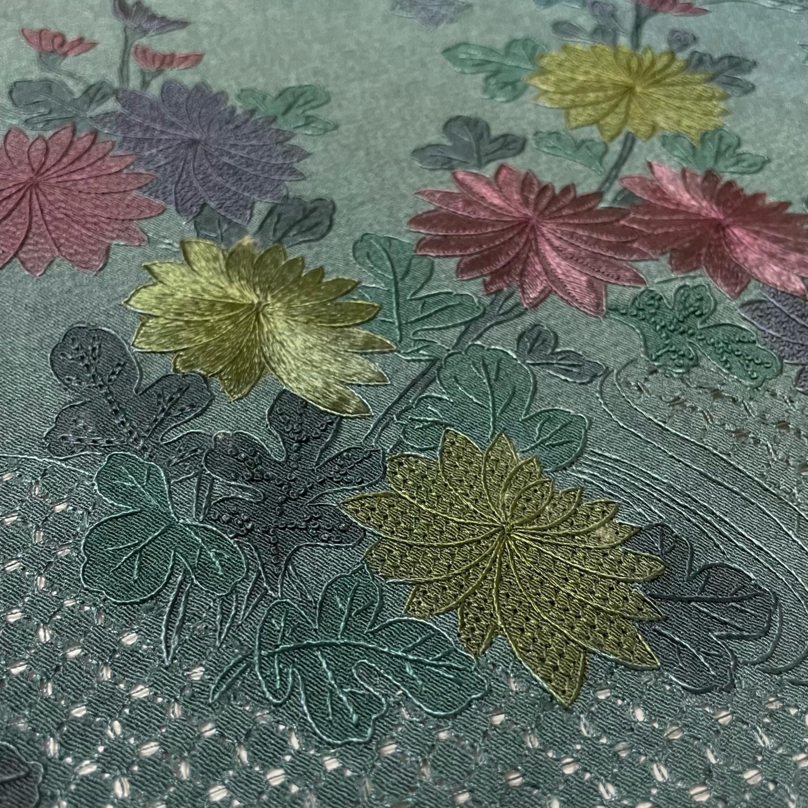 汕頭 蘇州 相良刺繍 中国三大刺繍 訪問着 単衣仕立て 裄69 トール