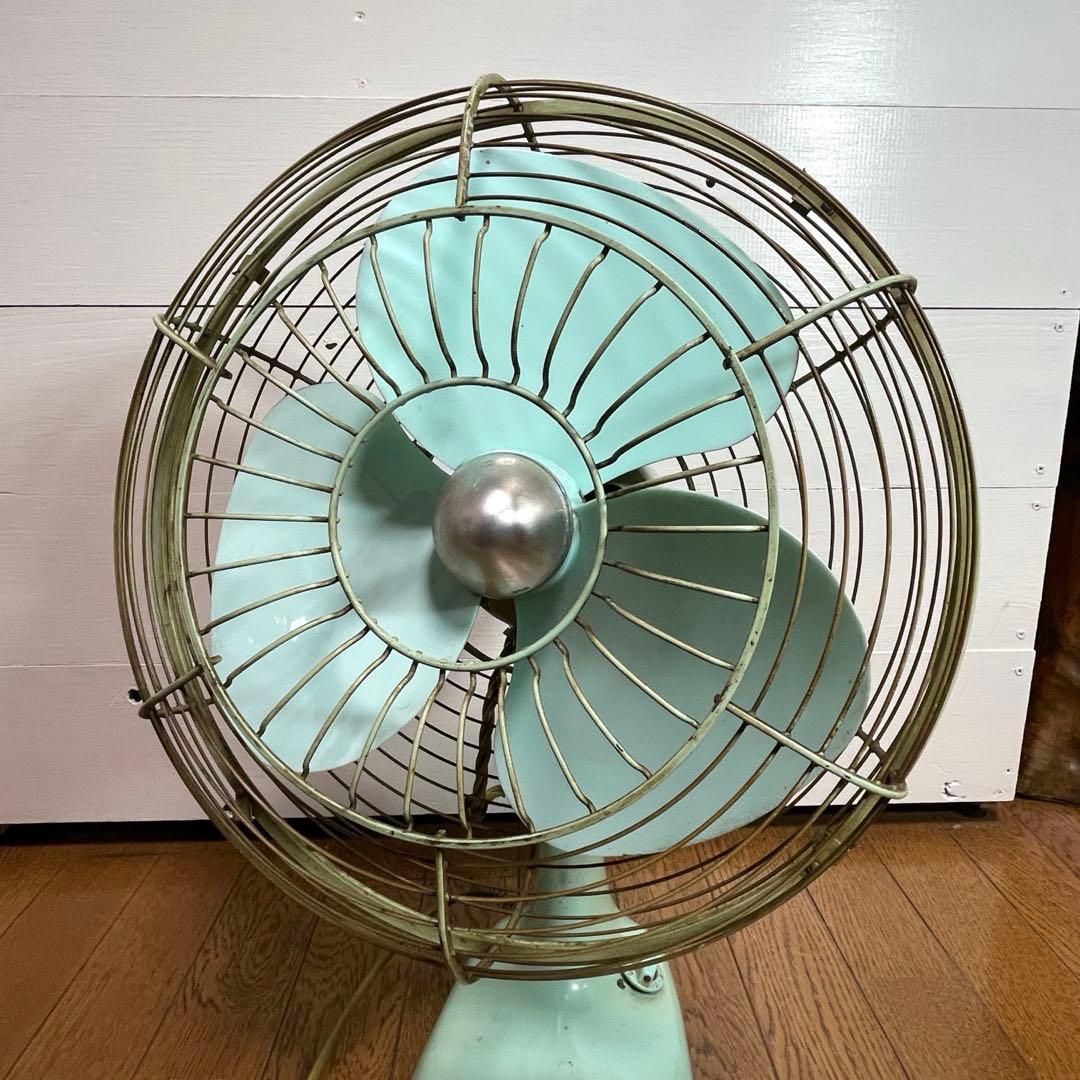 専用Mitsubishi DM 12LC レトロ扇風機 動作未確認コードなし３枚 動作OK】1960年代 三菱電機 DM-12GE 金属製 扇風機 レトロファン