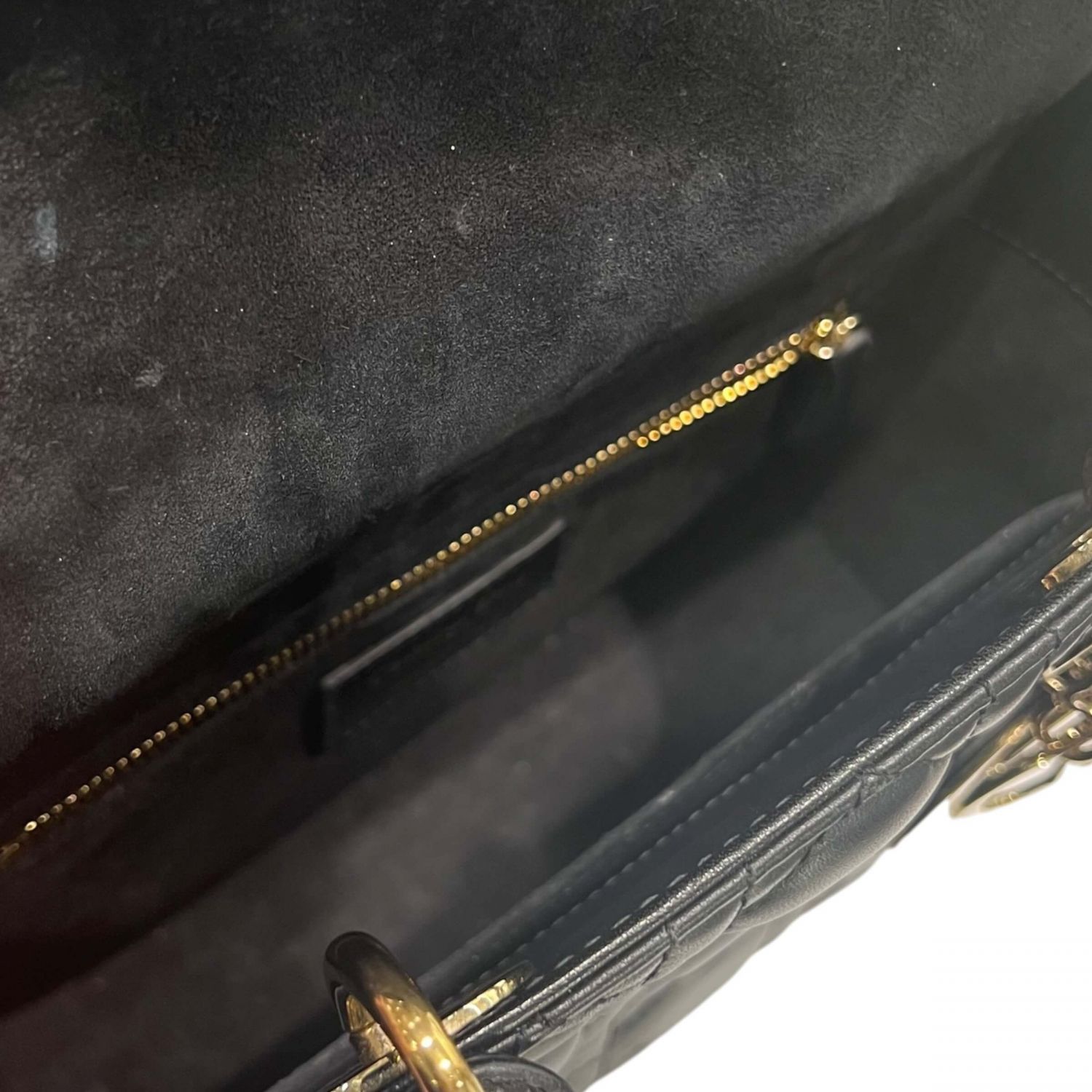 【中古】 Christian Dior クリスチャン・ディオール M0538ONGE_M900 マイレディディオール カナージュ レザー スモール  2WAYハンドバッグ ブラック  ス 24033625 SA クリスチャンディオール Christian Dior ハンドバッグ LADY DIOR MY