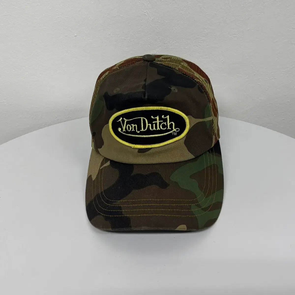 Von Dutch ボンダッチ キャップ 帽子 ハット カモフラ ダメージ迷彩 Von Dutch - Von Dutch カモフラ メッシュ cap USラッパー着用 00年代