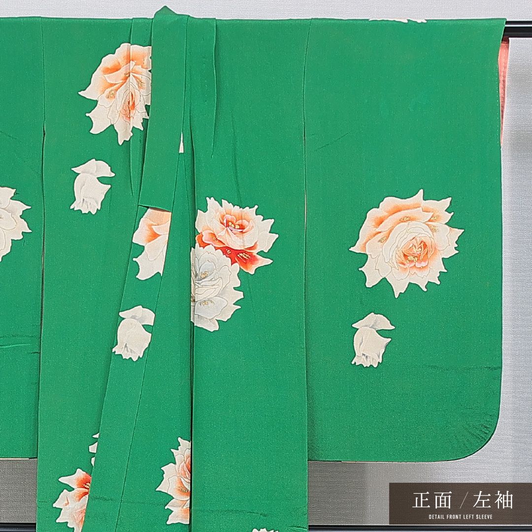 アンティーク 小紋 袷 身丈152cm 裄丈55cm 正絹 Cランク バチ衿 S