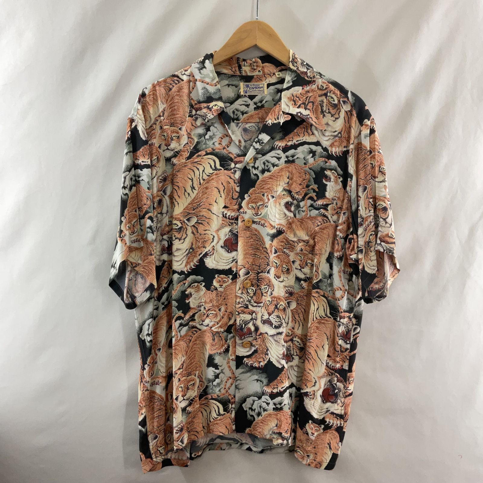 SUN SURF (サンサーフ) SS30156 KALAKAUA 百虎 アロハシャツ M 【I0161