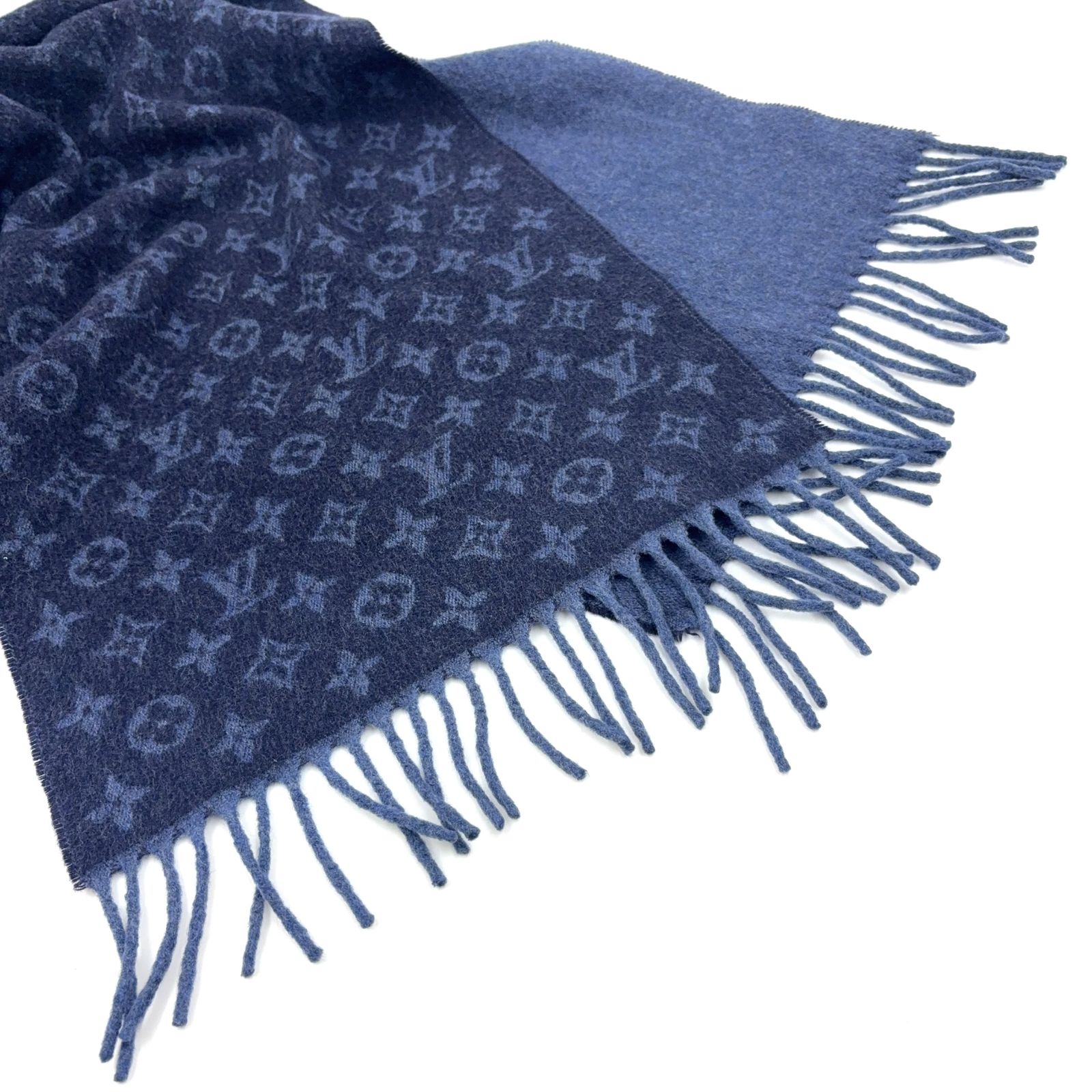 LOUIS VUITTON エシャルプ モノグラム グラディエント ウール×カシミヤ