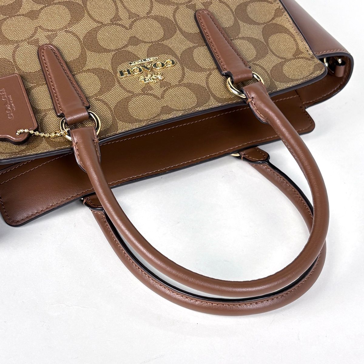 コーチ COACH シグネチャー ハンドバッグ 2WAY コーティングキャンバス 