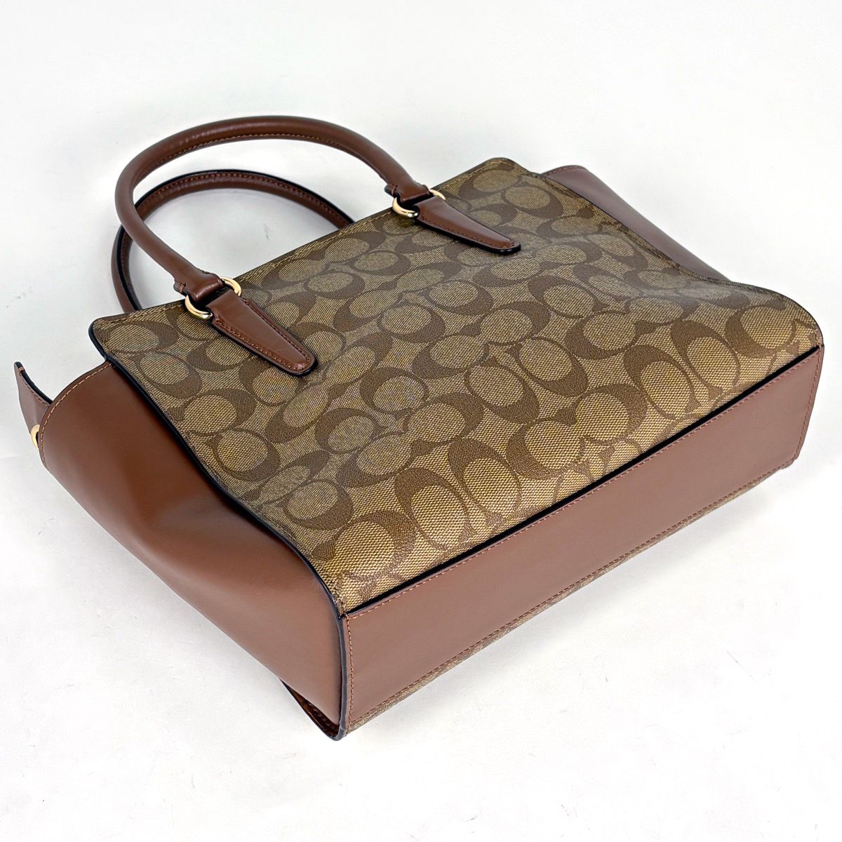 コーチ COACH シグネチャー ハンドバッグ 2WAY コーティングキャンバス 