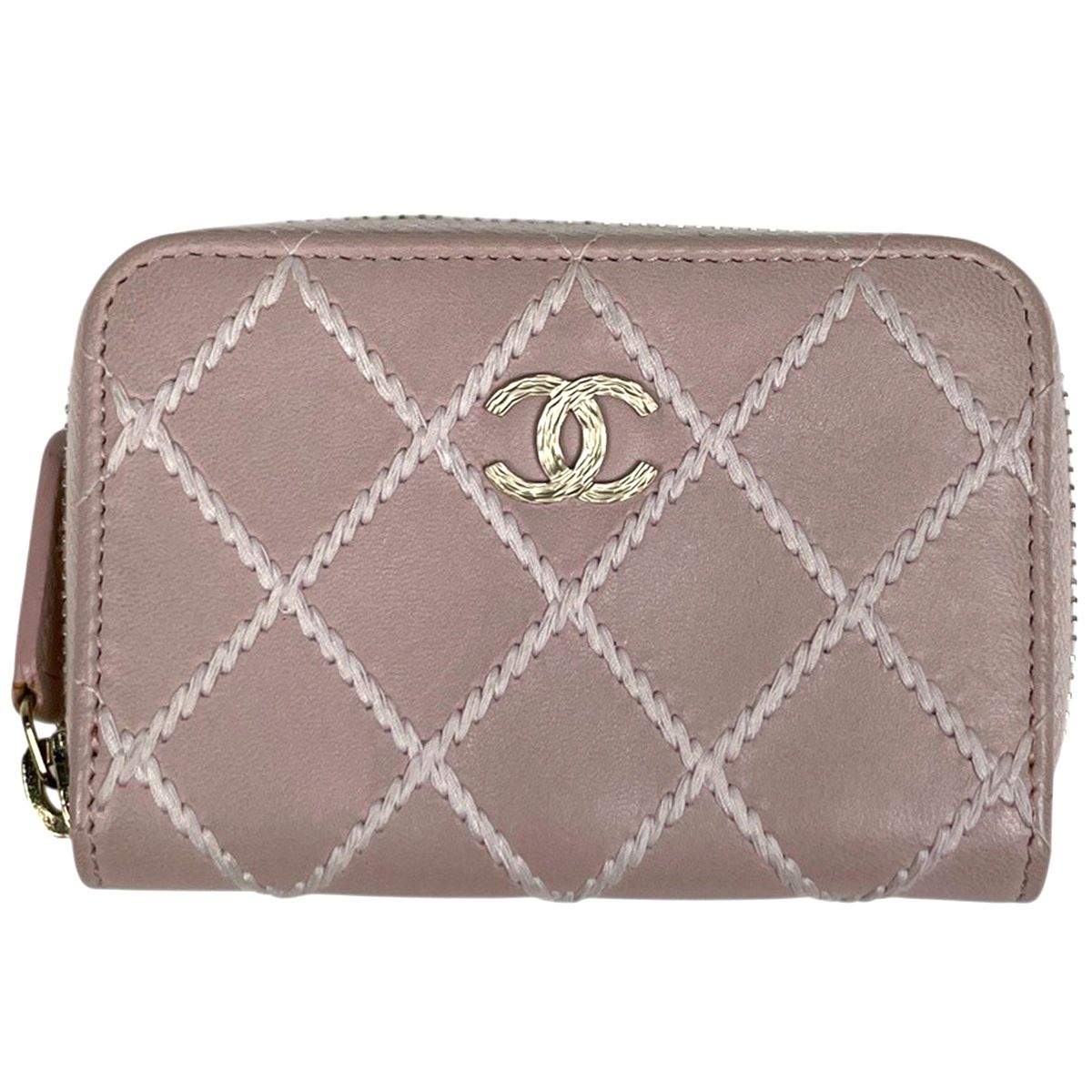 シャネル CHANEL ココマーク カードケース ワイルドステッチ コイン 