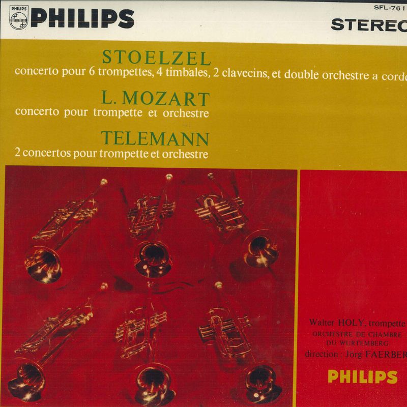 LP Walter Holy, Orchestre De Cham 18世紀のトランペット協奏曲