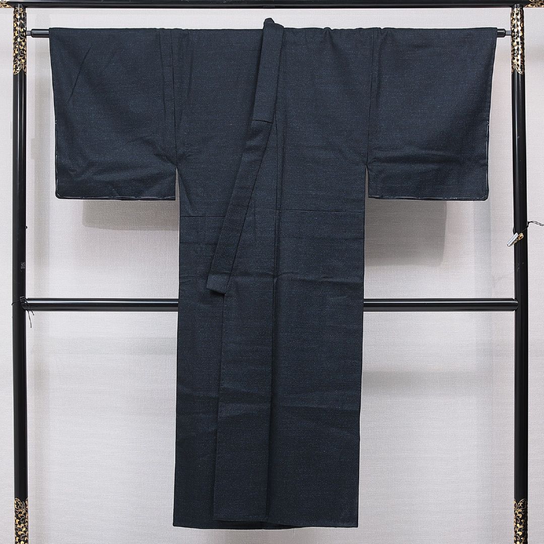 ウールの男着物 単衣 身丈141cm 裄丈67cm ウール 洗える着物 Cランク
