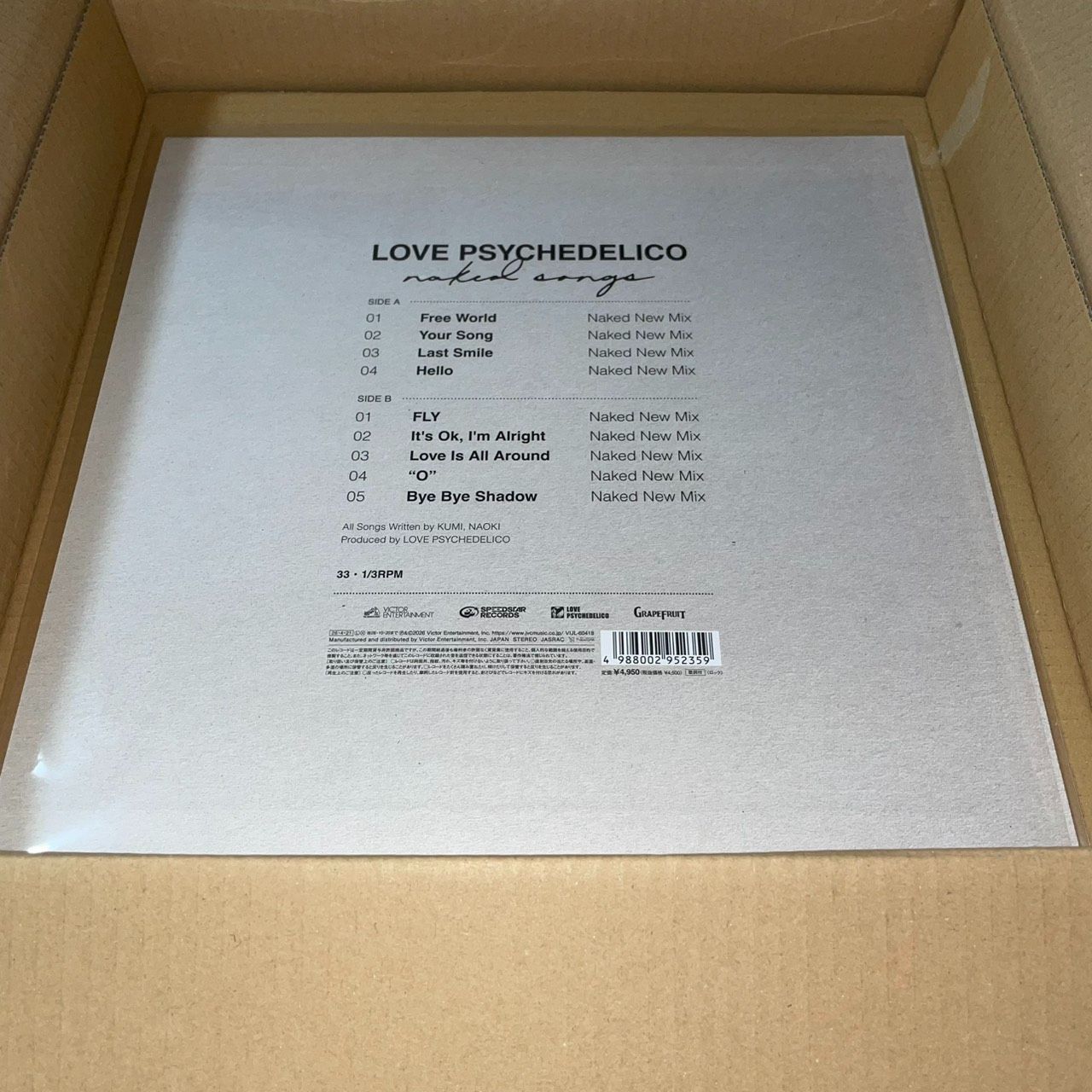 LOVE PSYCHEDELICO NAKED SONGS＜完全生産限定アナログ盤＞ LPレコード