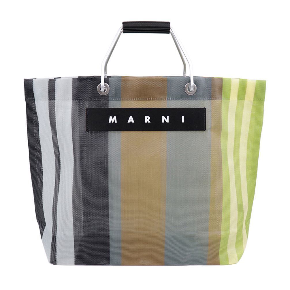 マルニ MARNI トートバッグ ストライプバッグ メッシュ ナイロン かご